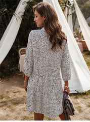 Boho Mini Dress Aria White