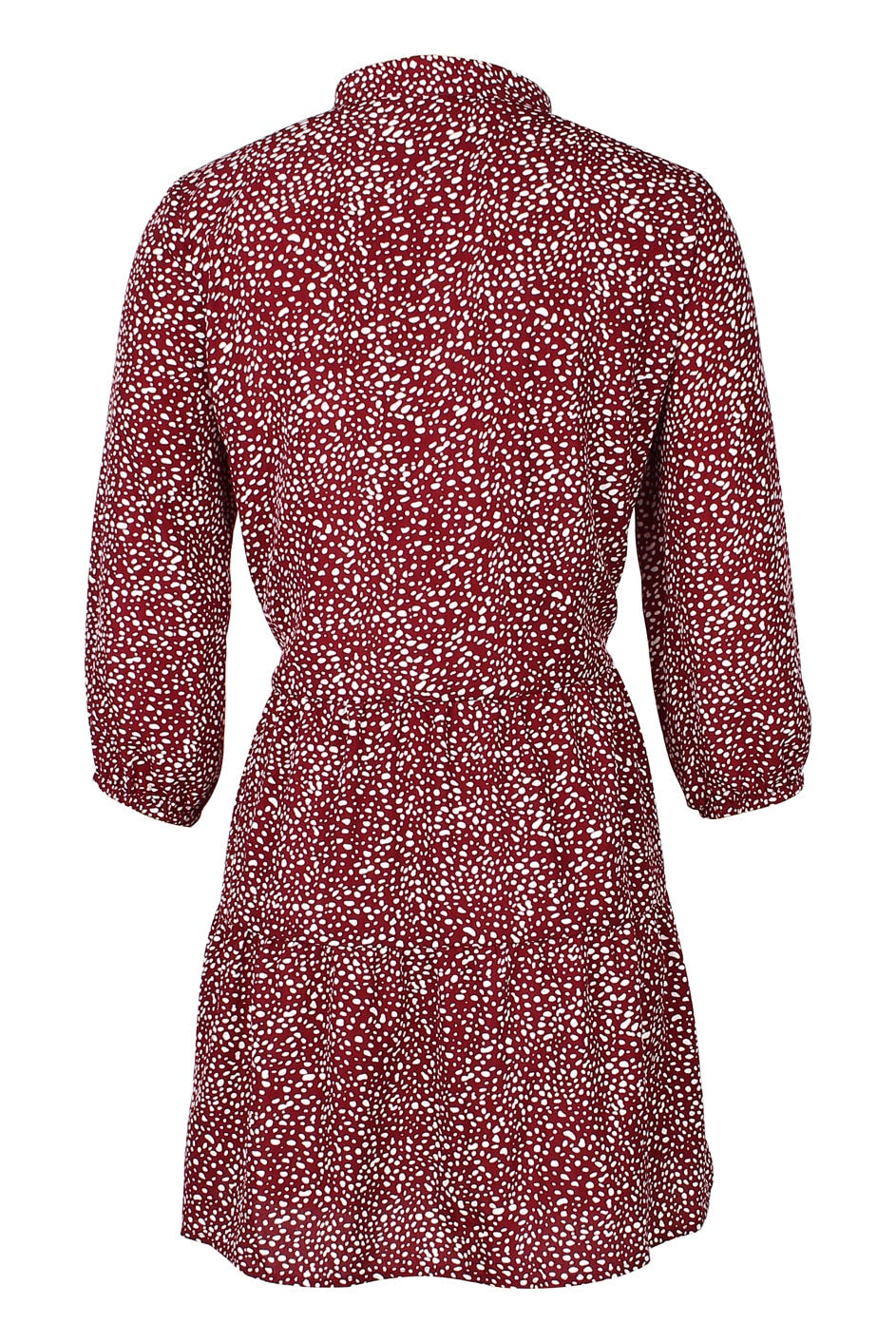 Boho Mini Dress Aria Red Burgundy