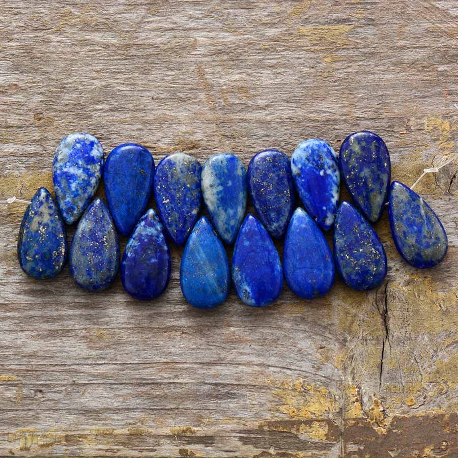 Boho Earrings, Dangle Earrings, Teardrop Blue Lapise