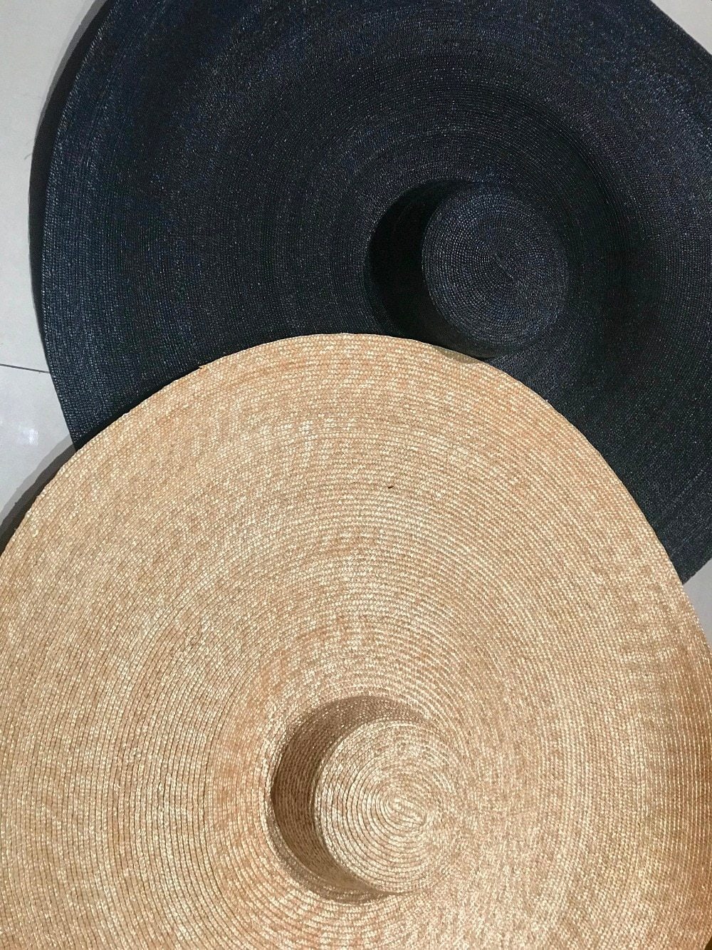 Boho Hat, Sun Hat, Beach Hat, Extra Large Wide Brim Straw Hat (35 cm)