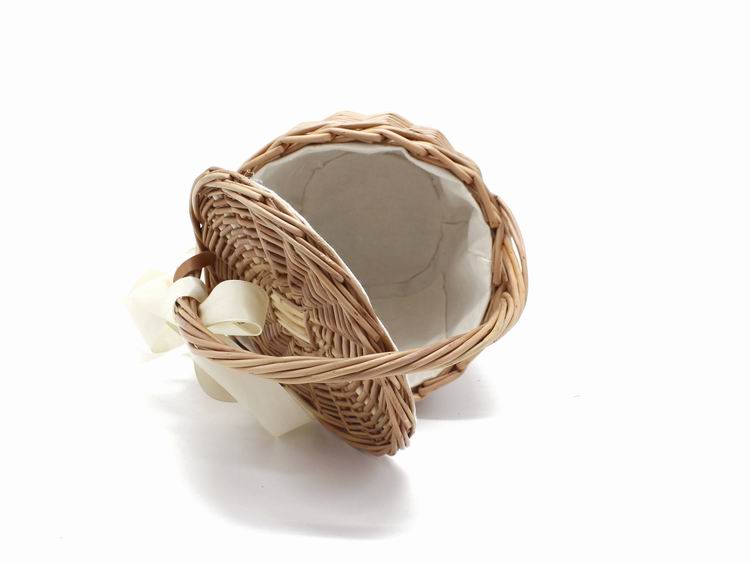 Boho Bag, Tattan Straw Bag, Mini Wicker Basket Bag, White Bow