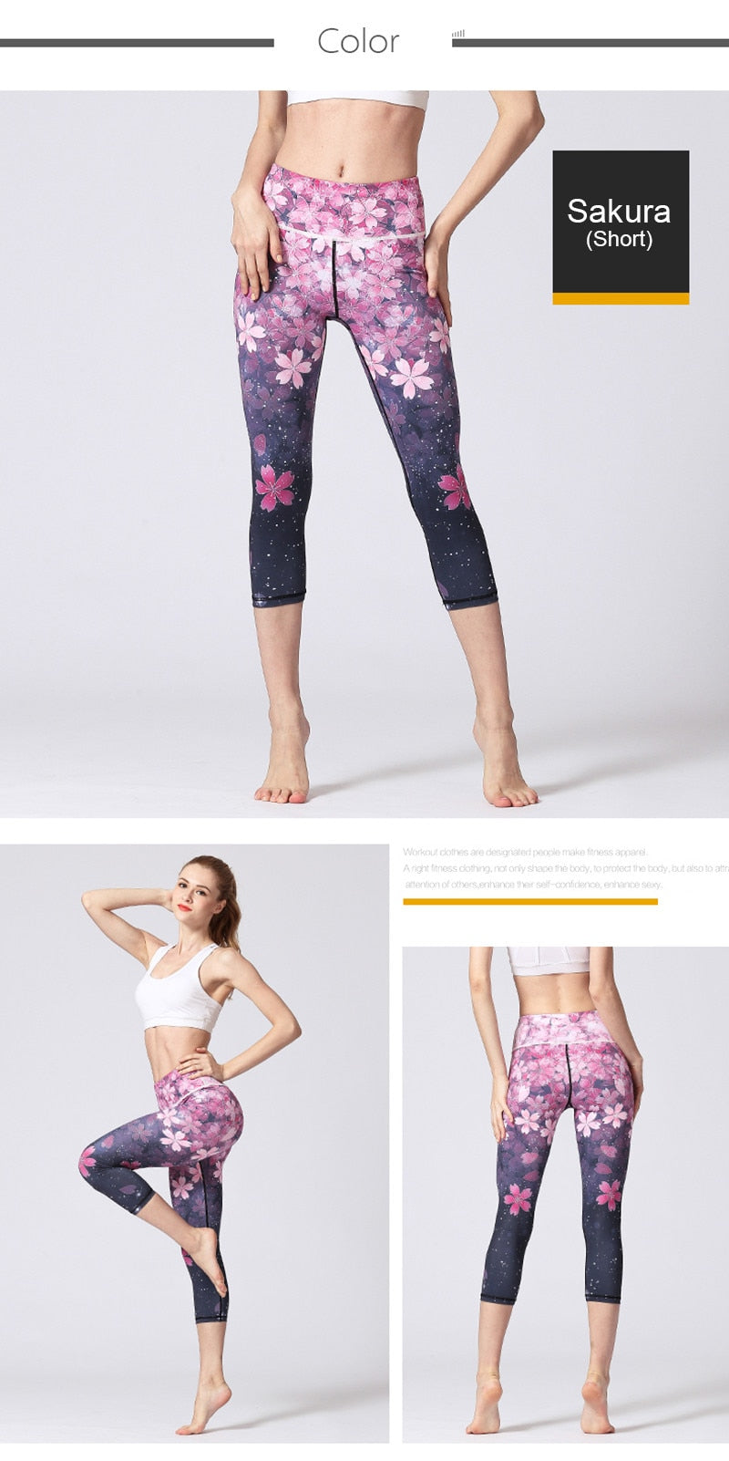 Yoga Legging, Yoga Pants, Boho Legging, Printed Tight, Pink Sakura