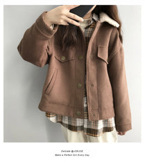 Boho Winter Coat, Fur Coat, Faux Fox Fur, Mayumi in Brown Caramel