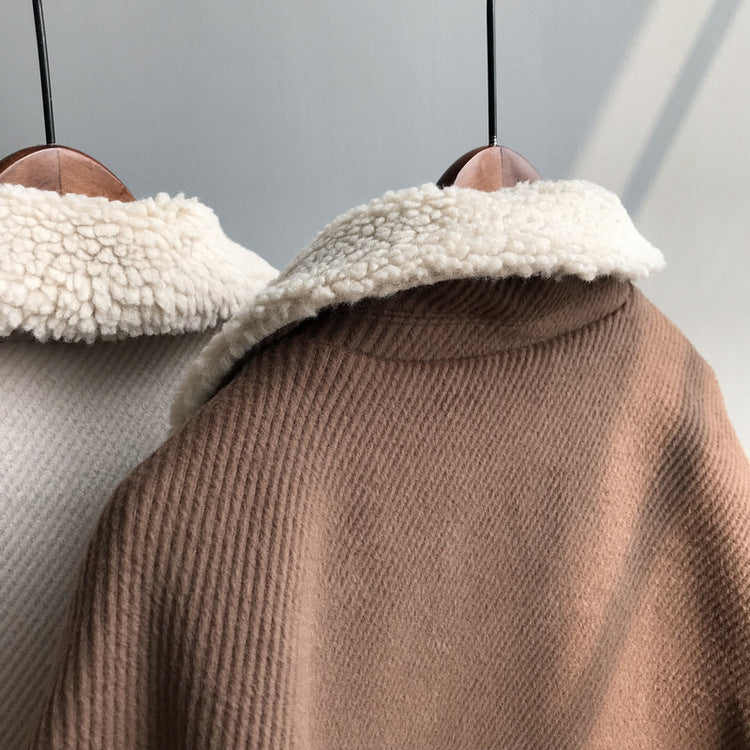 Boho Winter Coat, Fur Coat, Faux Fox Fur, Mayumi in Brown Caramel