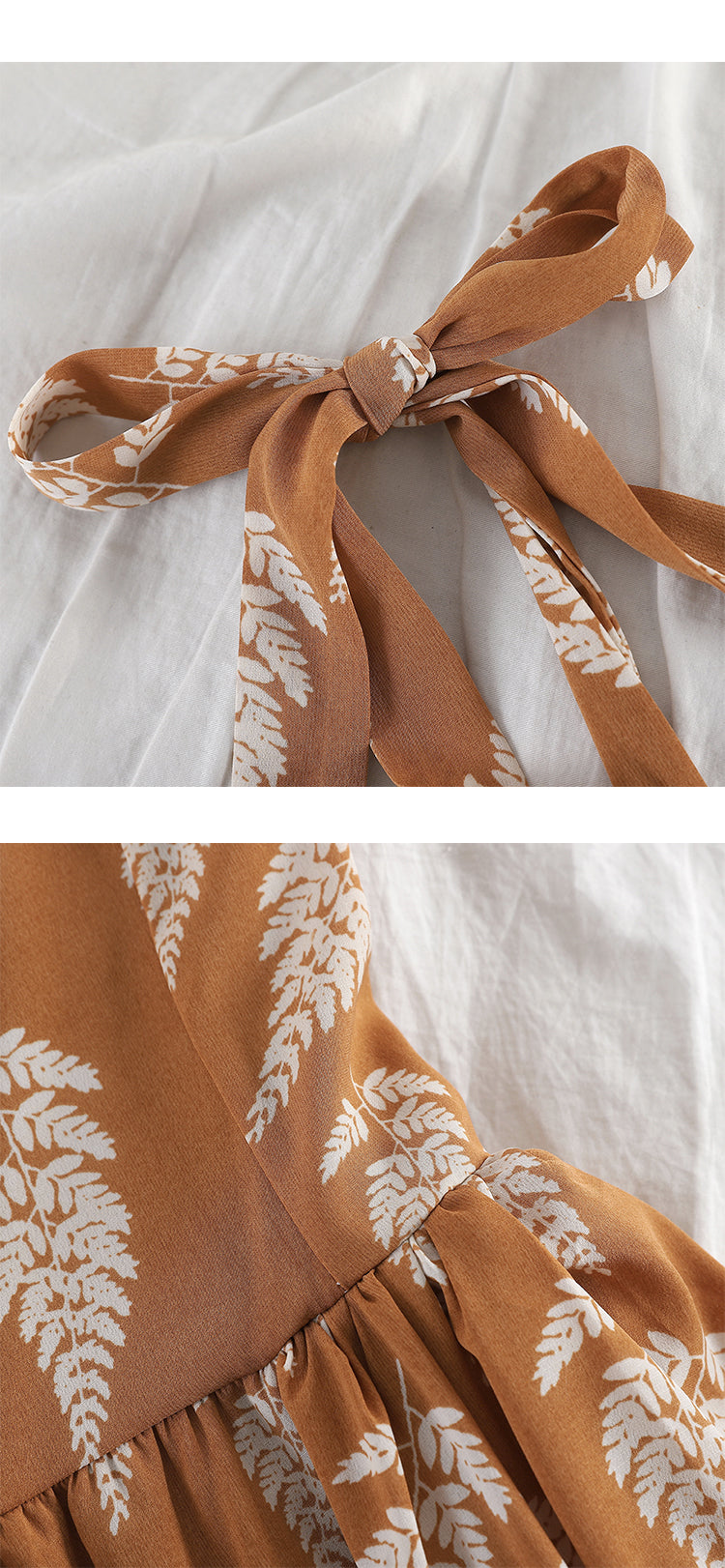 Vintage Dress, Boho Midi Dress, Dress, Strappy, Sand and Black Fern