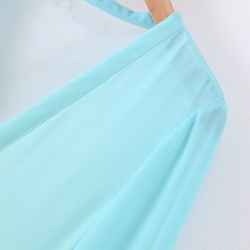 Boho Maxi Dress, Gown, Beach Robe, Sierra Red Blue Sea and Rain Bow