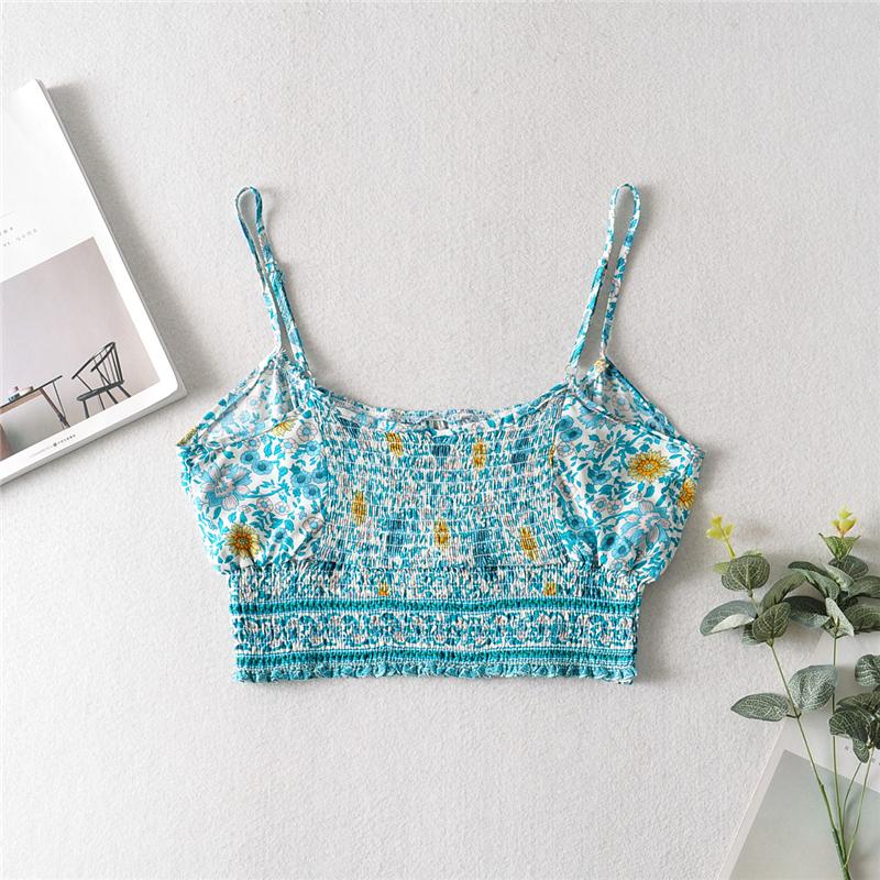Boho Two Piece Set, Two Piece Pants Set, Wild Floral in Blue