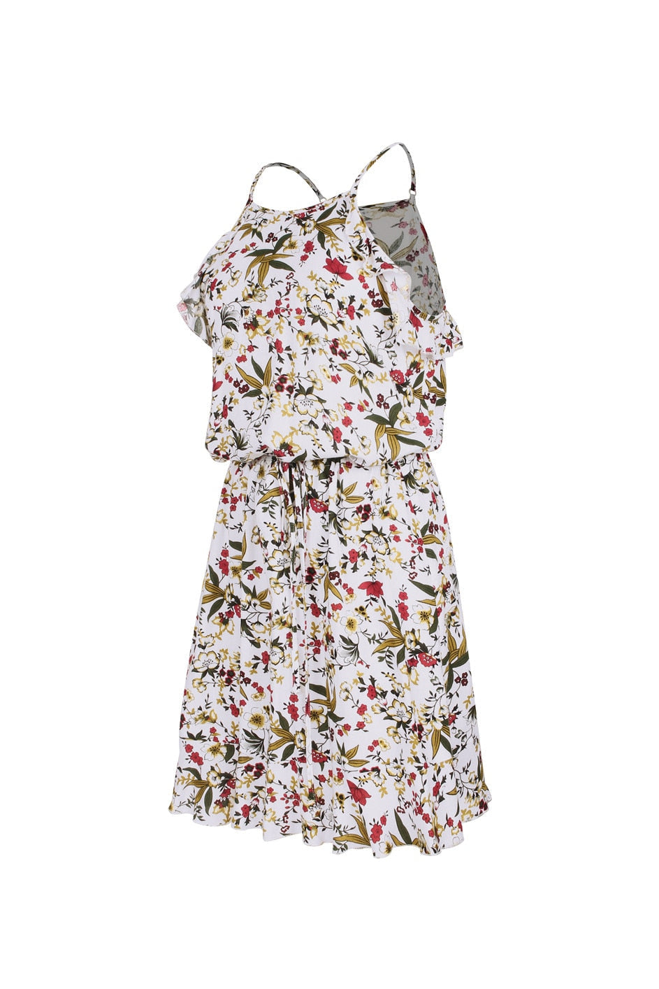 Boho Mini Dress  Sundress, Wild Lily in White