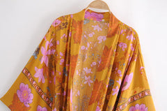 Boho Robe, Kimono Robe,  Beach Cover up, Carolina Yellow Jasmine