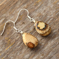 Boho Earrings, Dangle Earrings, Blue Faceted Amazonite