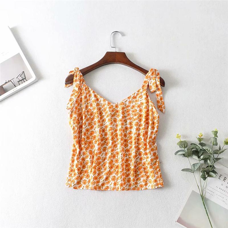 Boho Two Piece Set, Two Piece Skirt Set, Wild Boho Daisy in Saffron Orange