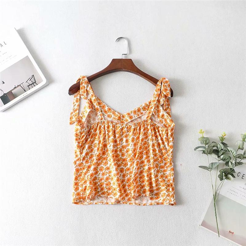 Boho Two Piece Set, Two Piece Skirt Set, Wild Boho Daisy in Saffron Orange