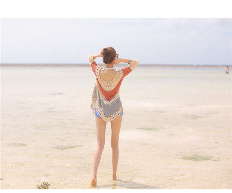 Boho Boho Mini Dress, Beach Dress, Cover up Dress, Orange Dream Catcher