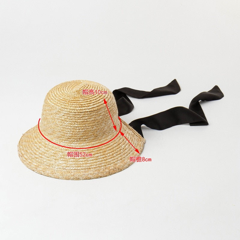 Boho Hat, Kid Hat, Sun Hat, Little Girl Hat, Olivia White Ribbon