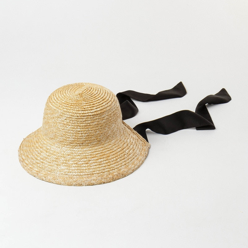 Boho Hat, Kid Hat, Sun Hat, Little Girl Hat, Olivia White Ribbon