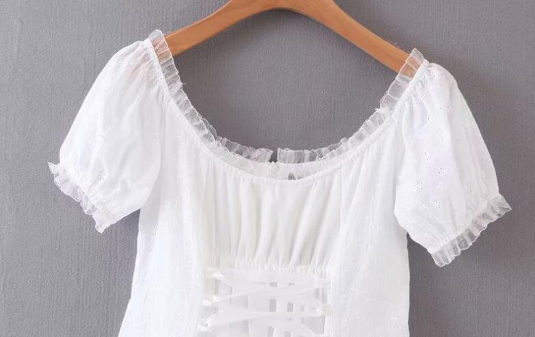 Boho Mini Dress Amelia in White