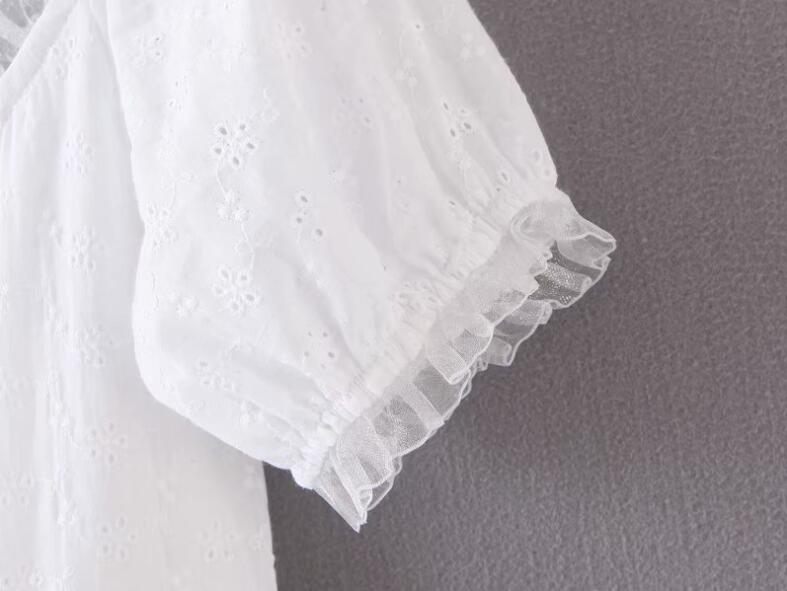Boho Mini Dress Amelia in White