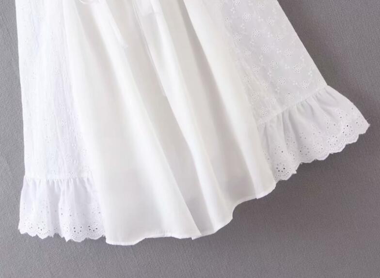 Boho Mini Dress Amelia in White