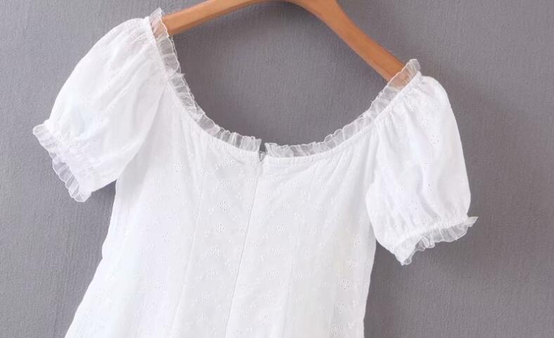 Boho Mini Dress Amelia in White