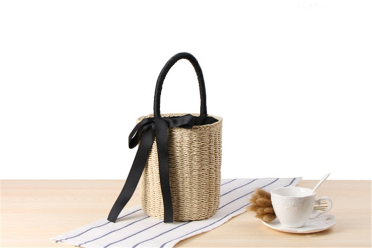 Boho Bag, Woven Straw Handbag, Alice Bag