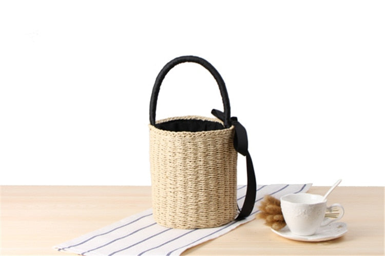 Boho Bag, Woven Straw Handbag, Alice Bag