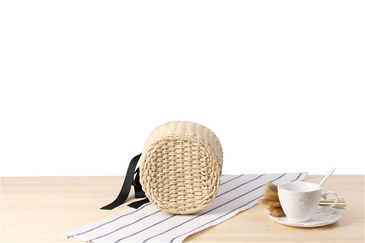 Boho Bag, Woven Straw Handbag, Alice Bag