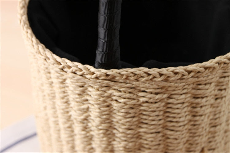 Boho Bag, Woven Straw Handbag, Alice Bag