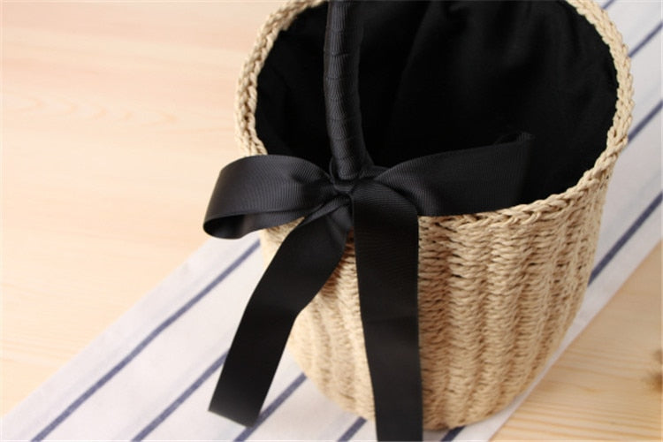 Boho Bag, Woven Straw Handbag, Alice Bag
