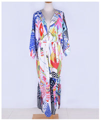 Boho Robe, Beach Cover up, Beach Robe, Blue Fashion