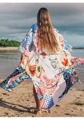 Boho Robe, Beach Cover up, Beach Robe, Blue Fashion