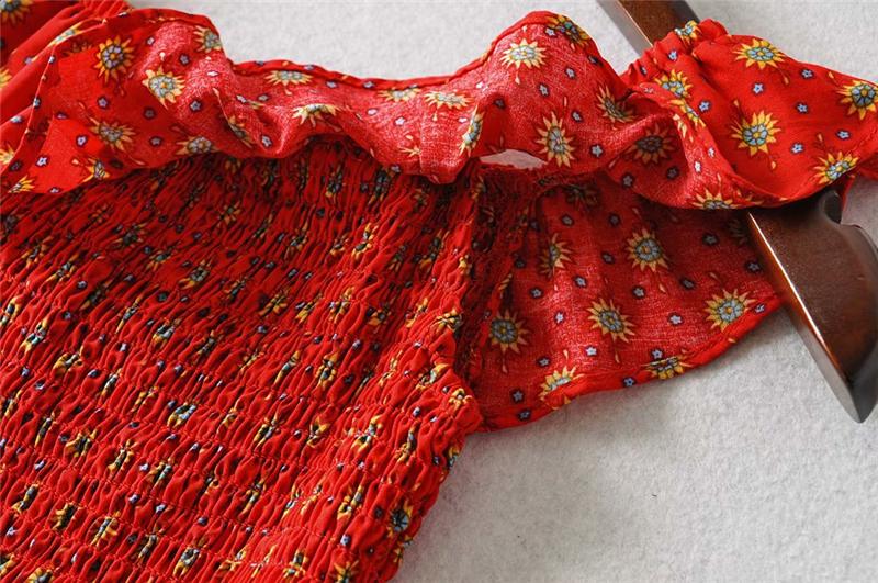 Boho Two Piece Set, Two Piece Skirt Set, Wild Boho in Red