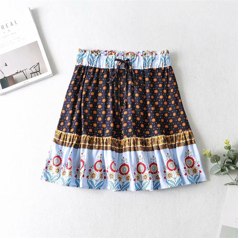 Boho Two Piece Set, Two Piece Skirt Set, Wild Boho in Black