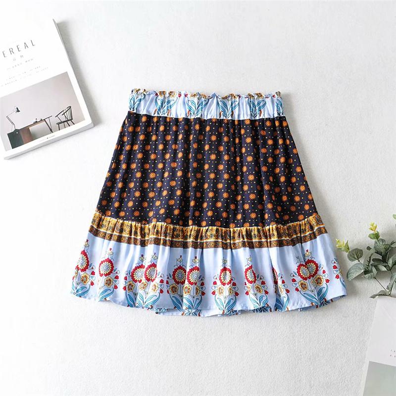 Boho Two Piece Set, Two Piece Skirt Set, Wild Boho in Black