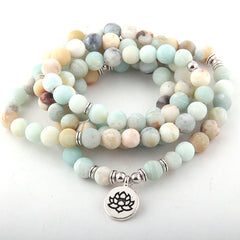 Boho Bracelet, RH Yoga Bracelet, Amazonite Natural Green Stone