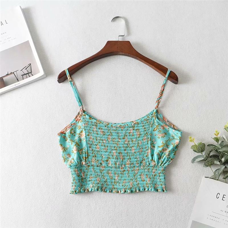 Boho Two Piece Set, Two Piece Pants Set, Wild Floral in Mint Green