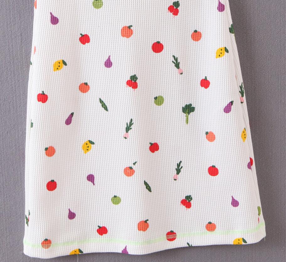 Boho Two Piece Set, Cardigan and  Dress, White Mix Fruit