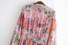 Boho Maxi Dress, Pink Rose