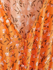 Boho Maxi Dress, Gown, Vacation in Saffron Orange