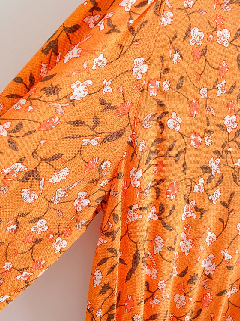 Boho Maxi Dress, Gown, Vacation in Saffron Orange