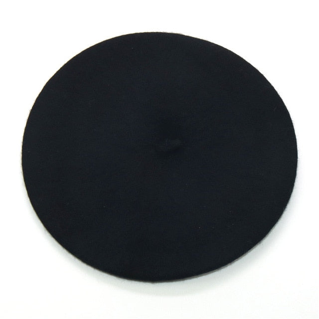 Boho Hat, Beret Hat, Artist Beanie Hat in Black, Beige and 28 colors