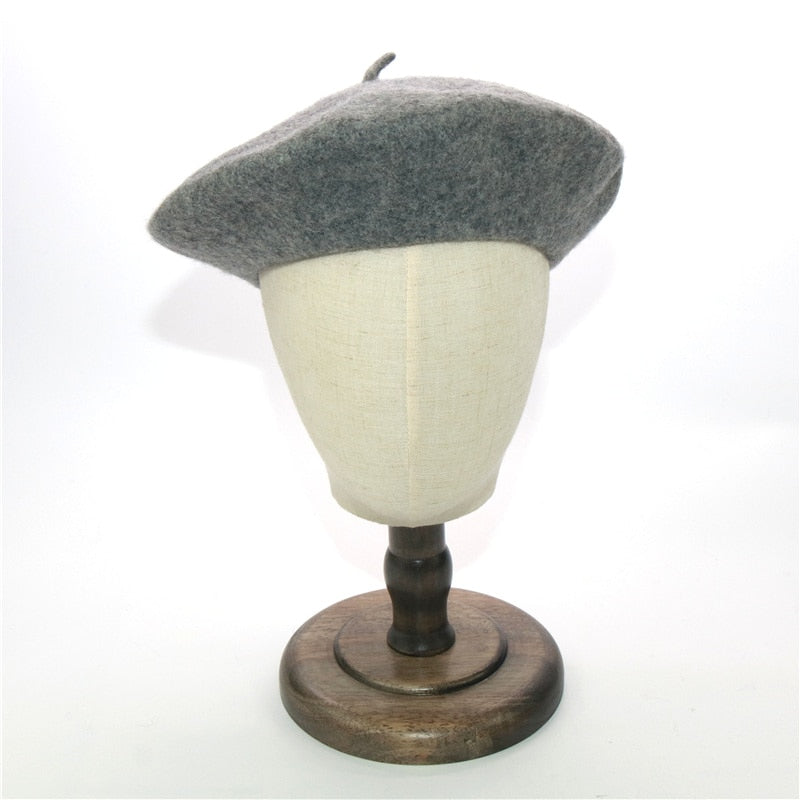 Boho Hat, Beret Hat, Artist Beanie Hat in Black, Beige and 28 colors