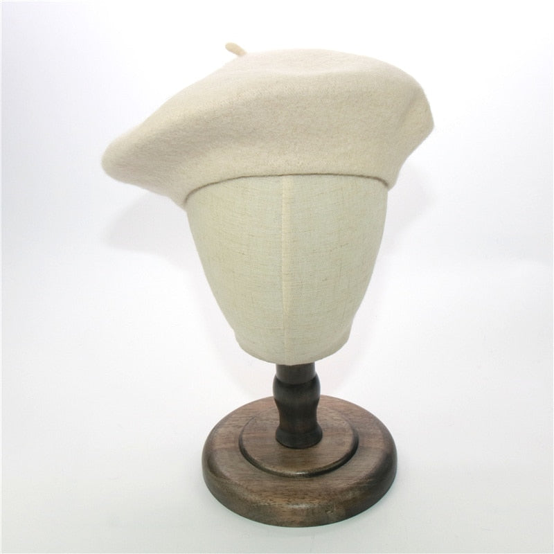 Boho Hat, Beret Hat, Artist Beanie Hat in Black, Beige and 28 colors
