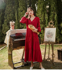 Boho Maxi Dress, Red Cloud