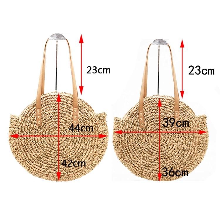 Boho Bag, Woven  Straw Rope Tote Bag, Brown and Ivory Helen (2 sizes)