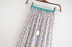 Boho Skirt, Hippie Skirts, Maxi Skirt, Paisley Green