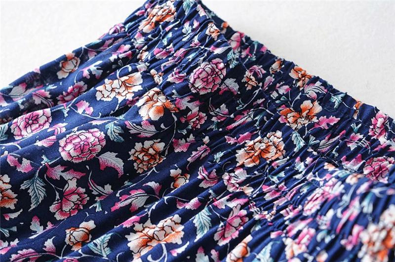 Boho Skirt, Hippie Skirts, Maxi Skirt, Wild Floral Rosa Violet