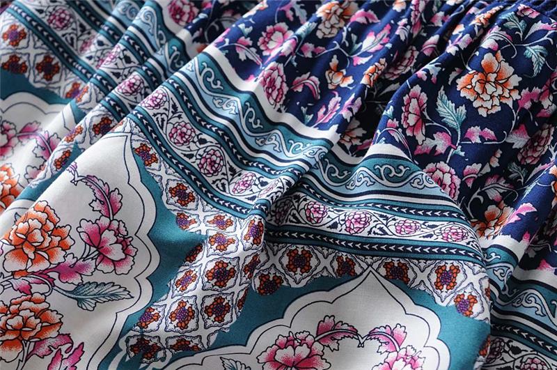 Boho Skirt, Hippie Skirts, Maxi Skirt, Wild Floral Rosa Violet