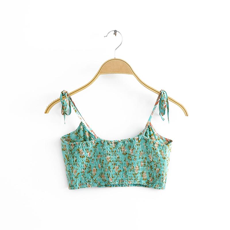 Boho Two Piece Set, Two Piece Skirt Set, Wild Floral in Mint Green