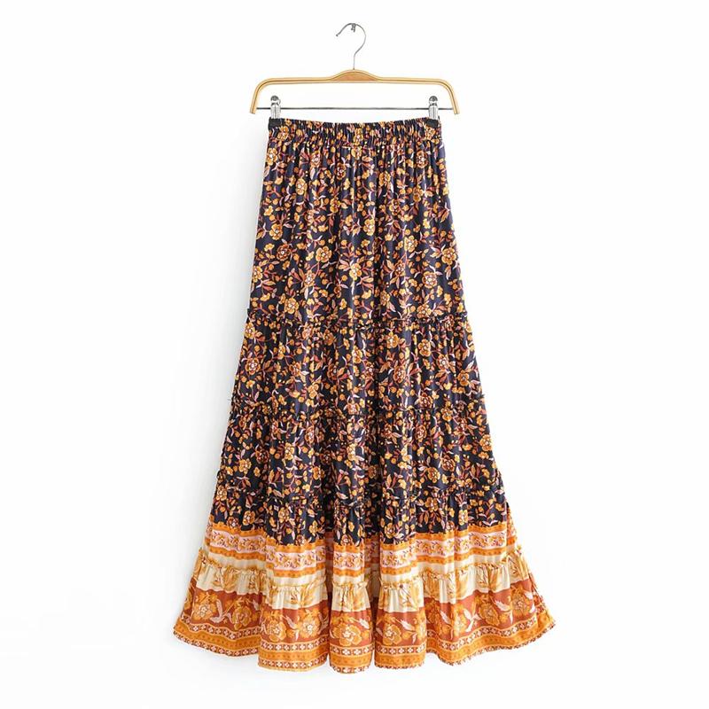 Boho Two Piece Set, Two Piece Skirt Set, Jasmine in Navy