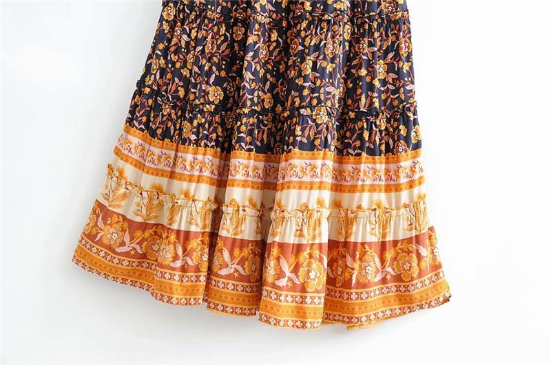 Boho Two Piece Set, Two Piece Skirt Set, Jasmine in Navy